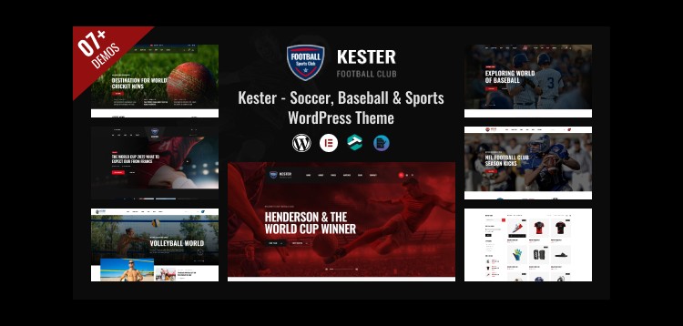 Item cover for download Kester - Soccer Club & Sports News WordPress Theme