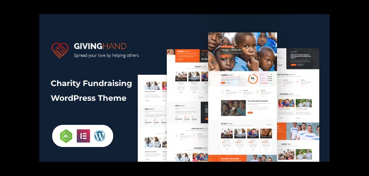 Item cover for download Giving hand - Charity/Fundraising WordPress Theme