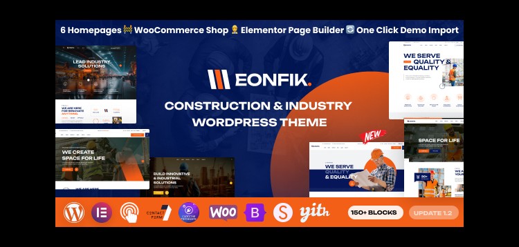 Item cover for download Eonfik - Construction & Industry WordPress Theme