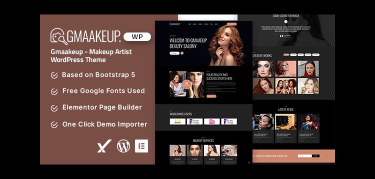 Item cover for download Gmaakeup - Makeup Artist WordPress Theme