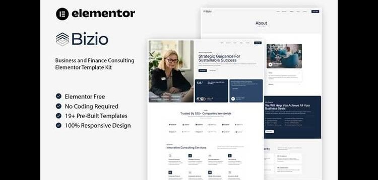 Item cover for download Bizio - Business and Finance Consulting Elementor Template Kit