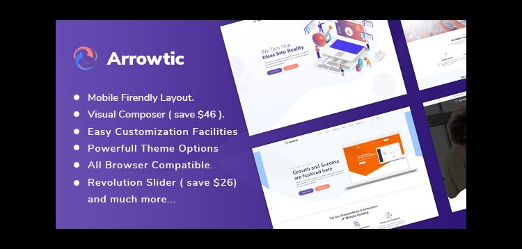 Item cover for download Arrowtic - Digital Marketing Agency WordPress Theme