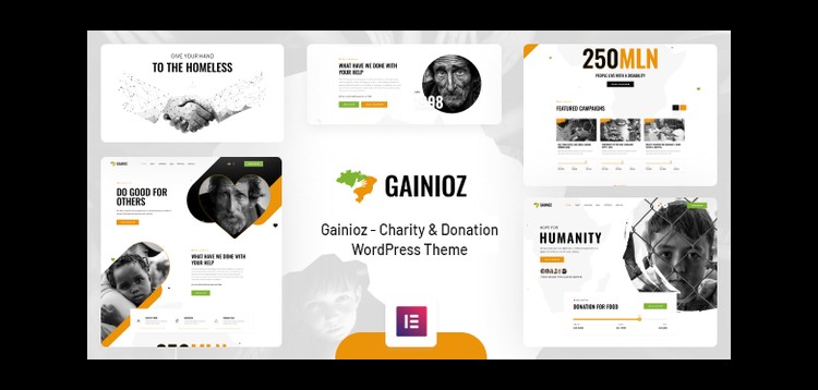 Item cover for download Gainioz - Charity & Donation WordPress Theme