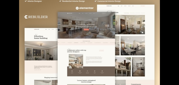 Item cover for download Rebuilder - Architecture & Interior Design Elementor Pro Template Kit