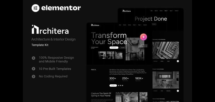 Item cover for download Architera - Architecture & Interior Design Elementor Template Kit