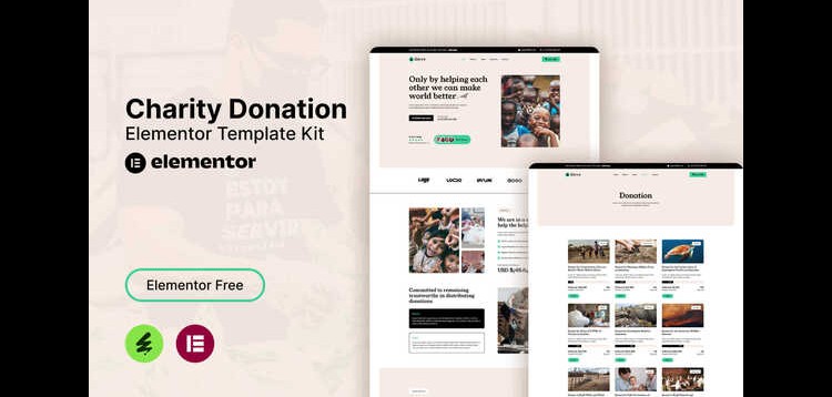 Item cover for download Givvy - Charity Donation Elementor Template Kit