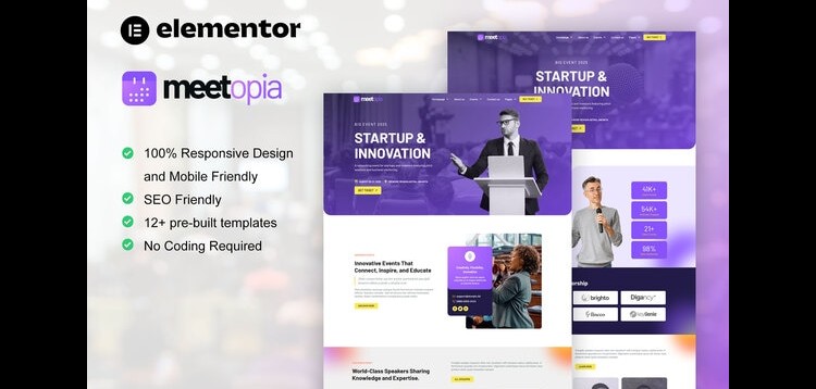 Item cover for download Meetopia - Event & Conference Elementor Pro Template Kit