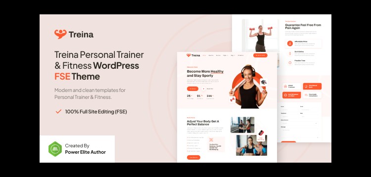 Item cover for download Treina – Personal Trainer & Fitness FSE WordPress Theme