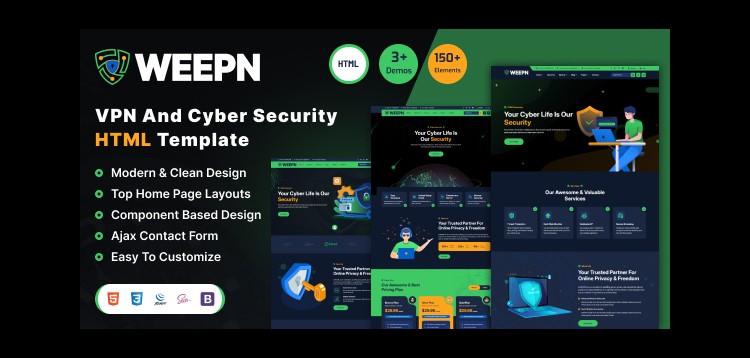 Item cover for download Weepn - VPN, Hosting & Cloud Services HTML Template