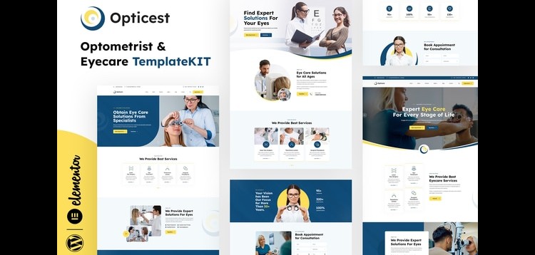 Item cover for download Opticest - Optometrist & Eyecare Elementor Template Kit