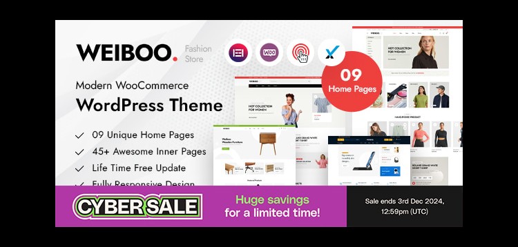 Item cover for download Weiboo - WooCommerce WordPress Theme