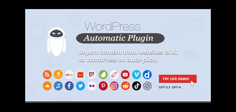 Item cover for download WordPress Automatic Plugin - AI content generator and auto poster plugin