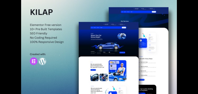 Item cover for download Kilap - Car Wash & Detailing Service Elementor Template Kit