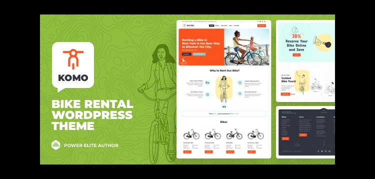 Item cover for download Komo - Bike Rental Shop WordPress Theme