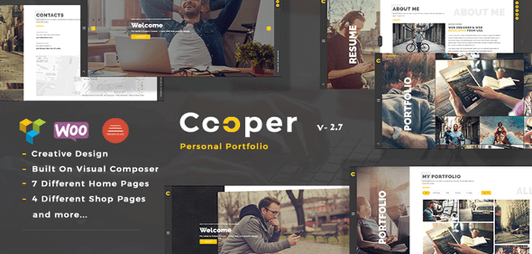 Item cover for download Cooper - Creative Responsive Personal Portfolio WordPress Theme
