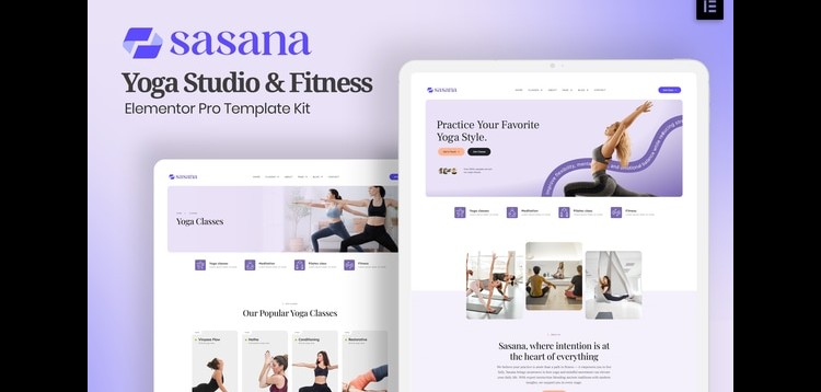 Item cover for download Sasana - Yoga Studio & Fitness Elementor Pro Template Kit
