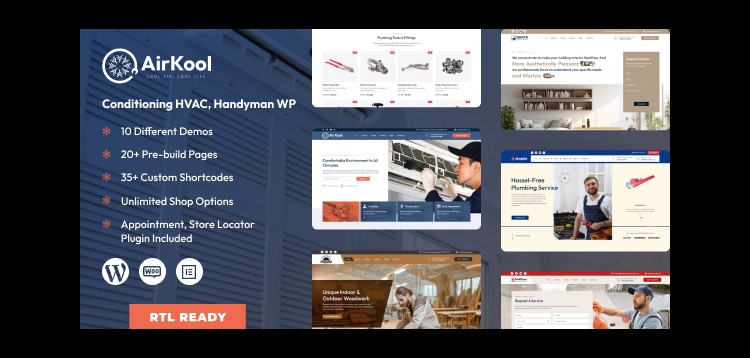 Item cover for download Air Kool - Conditioning HVAC, Handyman WordPress