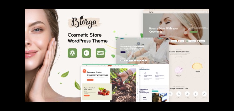 Item cover for download Biorga - Elementor Beauty Cosmetics Shop WordPress Theme