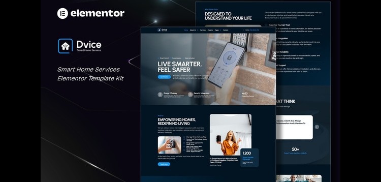Item cover for download Dvice - Smart Home Services Elementor Template Kit