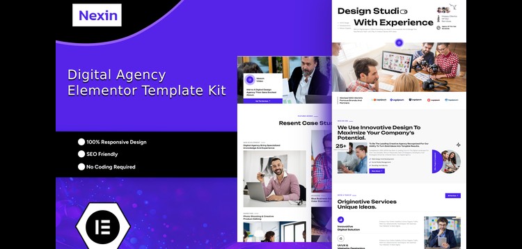 Item cover for download Nexin - Creative Digital Agency Elementor Template Kit