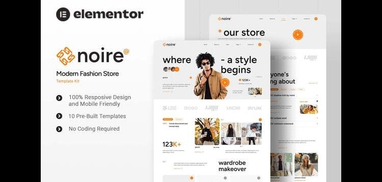 Item cover for download Noire - Modern Fashion Store Elementor Template Kit