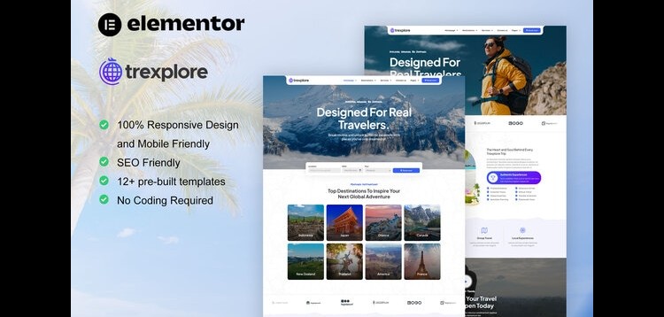 Item cover for download Trexplore - Travel & Tour Agency Elementor Pro Template Kit