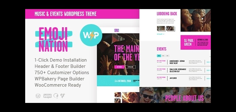 Item cover for download EmojiNation | Night Club & Concert Event WordPress Theme