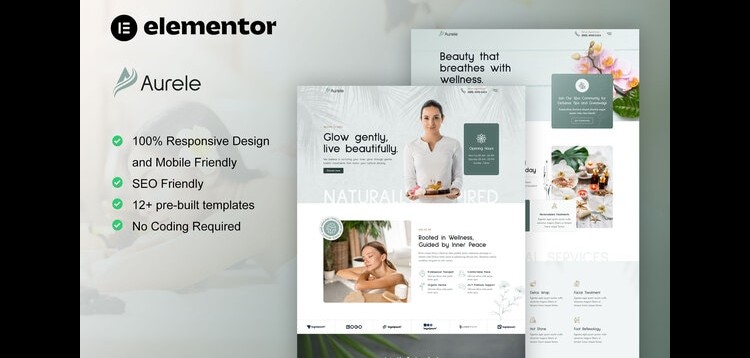 Item cover for download Aurele - Spa & Healing Treatments Elementor Pro Template Kit