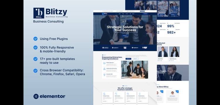 Item cover for download Blitzy - Business Consulting Elementor Template Kit