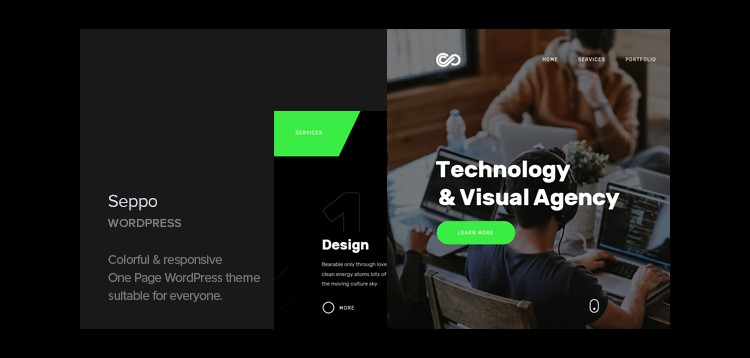 Item cover for download Seppo - Corporate One Page WordPress Theme