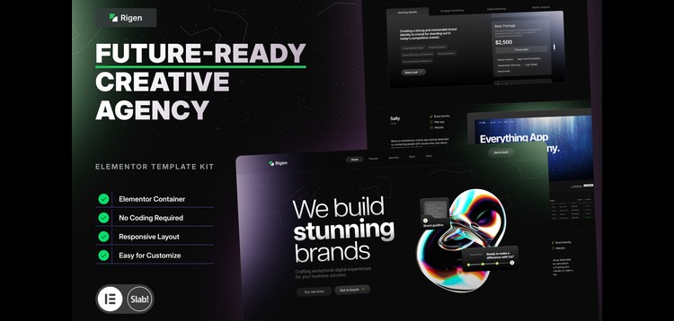 Item cover for download Rigen - Ready Creative Agency Elementor Template Kit