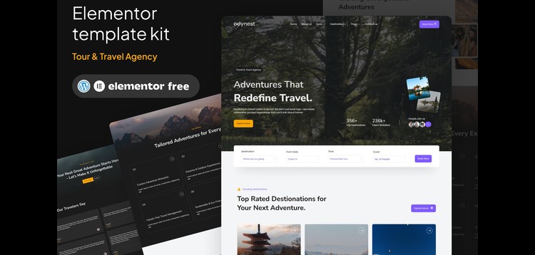 Item cover for download Odynest - Travel & Tour Agency Elementor Template Kit