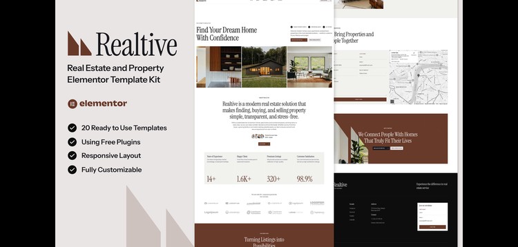 Item cover for download Realtive - Real Estate & Property Elementor Template Kit
