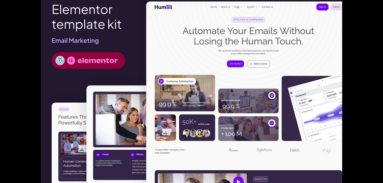 Item cover for download Humail - Email Marketing Elementor Template Kit