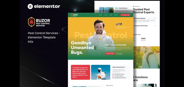 Item cover for download Buzor - Pest Control Services Elementor Template Kit