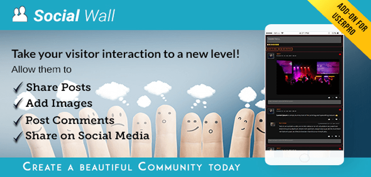 Item cover for download Social Wall Addon for UserPro