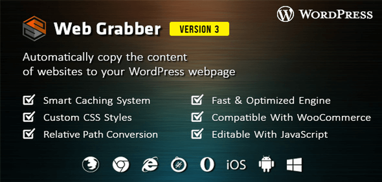 Item cover for download Web Grabber - WordPress HTML Scraping Plugin