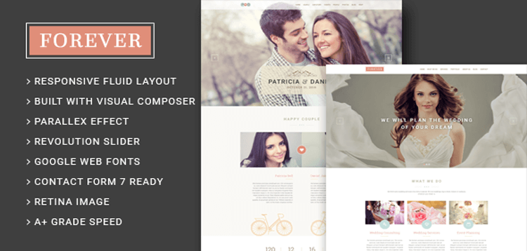 Item cover for download Forever - Wedding Couple & Wedding Planner/ Agency WordPress Theme