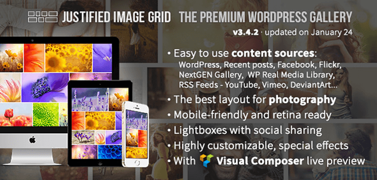 Item cover for download Justified Image Grid - Premium WordPress Gallery