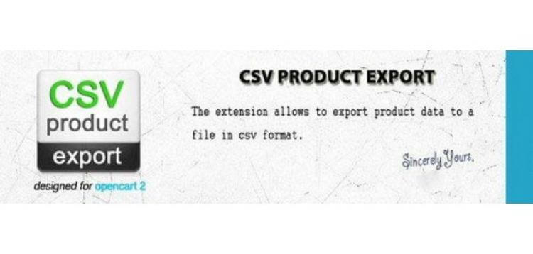 Item cover for download CSV Product Export OpenCart