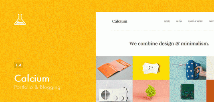 Item cover for download Calcium - Minimalist Portfolio & Blogging Theme