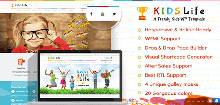 Item cover for download Kids Life | Children WordPress Theme