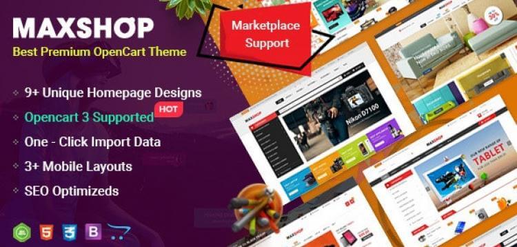 Item cover for download MaxShop - Fastest & Responsive Multipurpose OpenCart Theme