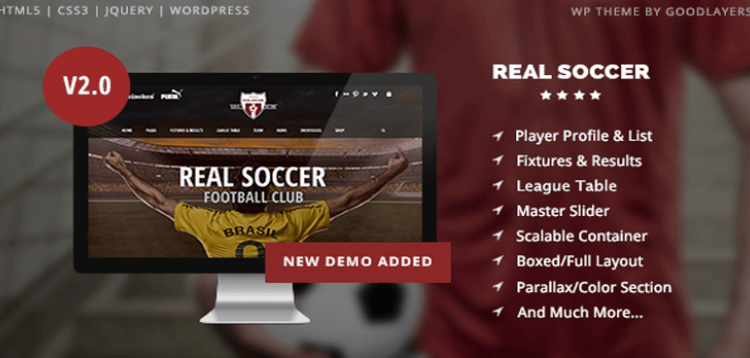 Item cover for download Real Soccer - Sport Clubs Responsive WP Theme