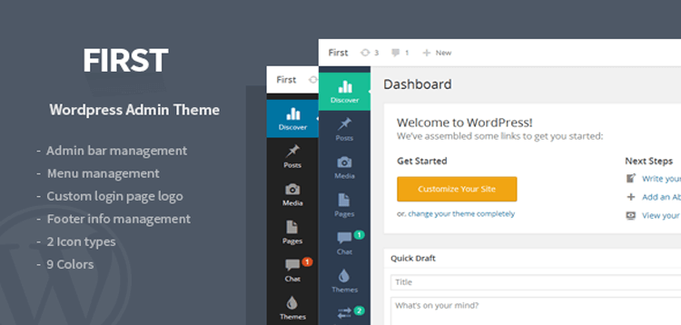 Item cover for download First - Wordpress Admin Theme