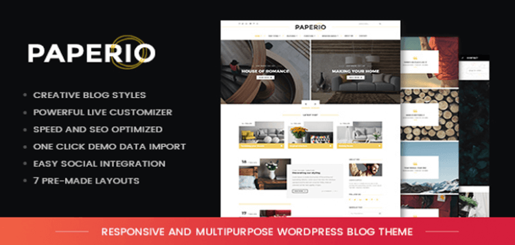 Item cover for download Paperio - Responsive and Multipurpose WordPress Blog Theme