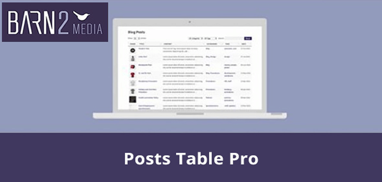 Item cover for download Posts Table Pro (By Barn2 Media)