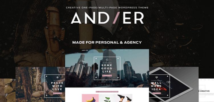 Item cover for download Andier - Responsive One Page & Multi Page Portfolio Theme