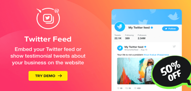 Item cover for download Twitter Feed - WordPress Twitter Plugin