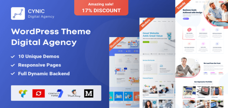 Item cover for download Digital Agency WordPress Theme - Cynic